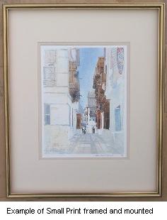 Spencer W Tart Middle East Watercolour Artist Small Framed print