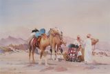 Spencer W Tart watercolour painting RED SEA DHOWS