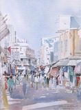 Spencer W Tart watercolour painting CREEK DUBAI