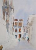 Spencer W Tart watercolour painting Street Old Jeddah